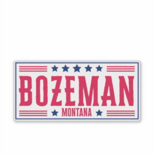 Sticker BOZEMAN MONTANA Étoiles & rayures