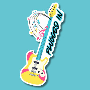 Sticker Branché Dans Guitare Électrique Étanche
