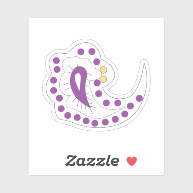 Sticker Bransoletka z serduszkiem Style, aubergine légère (Feuille)