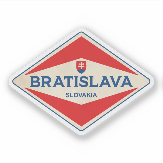 Sticker Bratislava Slovaquie Vintage (Devant)