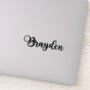Sticker Brayden Name - Calligraphie manuscrite