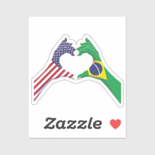 Sticker Brésil Brésil États-Unis États-Unis Amérique