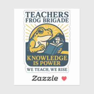 Sticker Brigade de grenouilles des enseignants – Le savoir