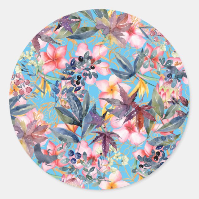 Sticker - Bright belle aquarelle fleurs (Devant)