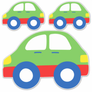Sticker Bright Toy Cars