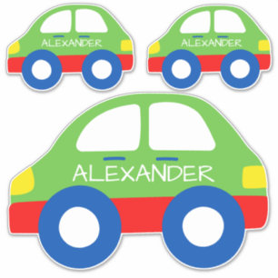 Sticker Bright Toy Cars Personnalisé