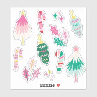 Sticker Bright Whimsical Christmas Illusrations