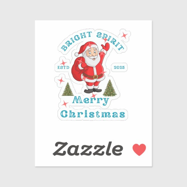 Sticker Bring the holiday cheer to life with Santa design  (Feuille)