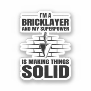Sticker Brique brique brique brique Mason Wall Builder