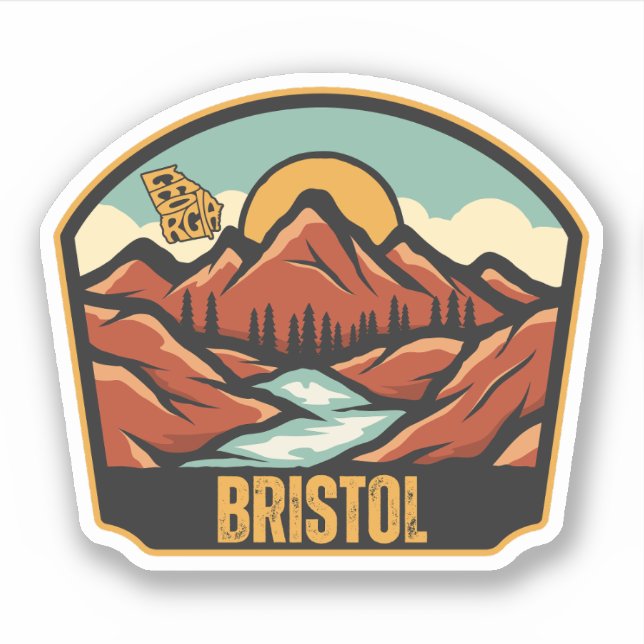 Sticker Bristol, Géorgie (Devant)