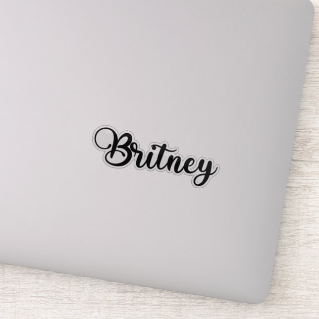 Sticker Britney Nom - Calligraphie manuscrite (Détail)