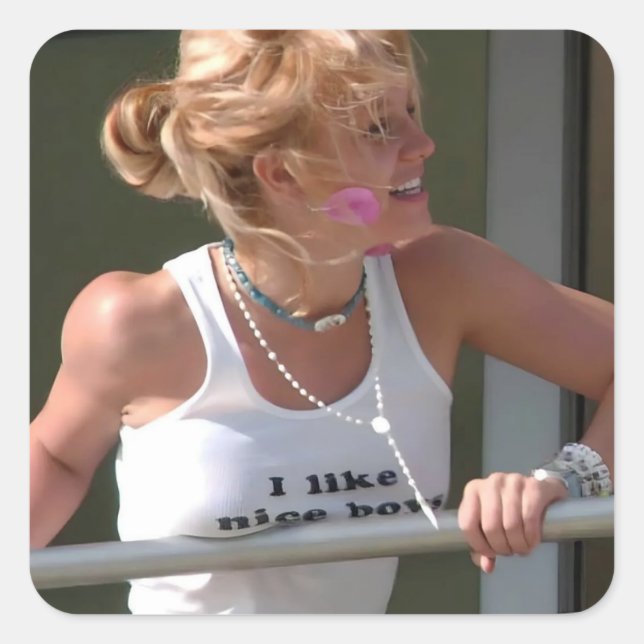 Sticker Britney Spears 'I like nice boys' (Devant)