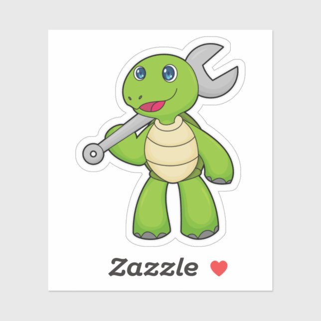 Sticker Broche mécanique de tortue (Feuille)