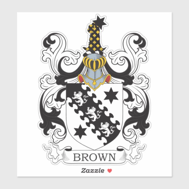 Sticker Brown crête de famille (Feuille)