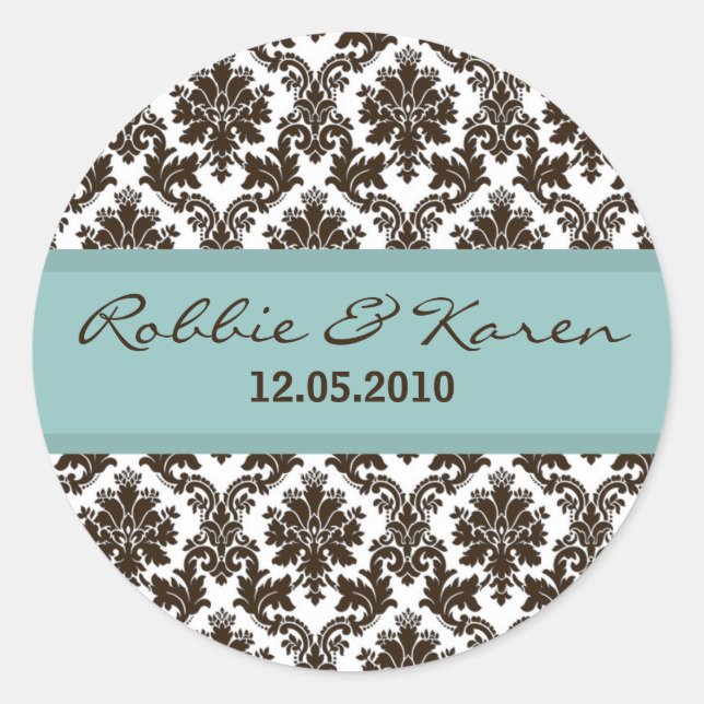 Sticker Brown de dentelle Damas de 20 à 1,50 po (Devant)