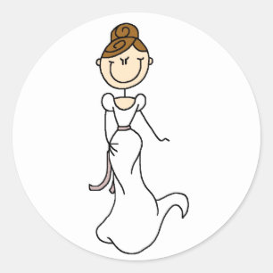 Sticker Brunette Bride