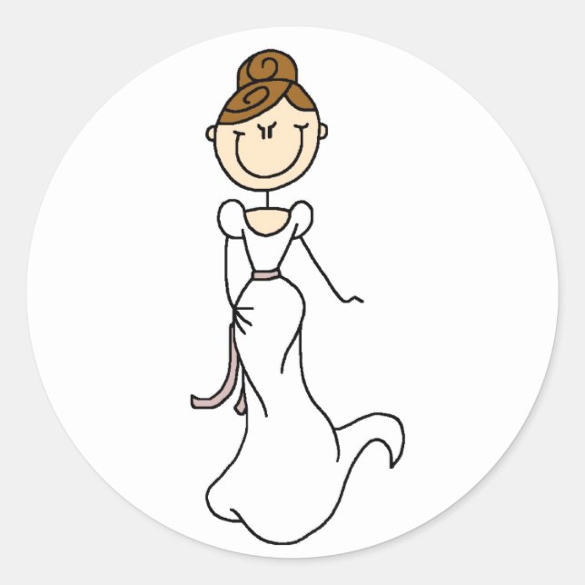 Sticker Brunette Bride (Devant)