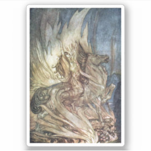 Sticker Brünnhilde et le bûcher funéraire de Siegfried