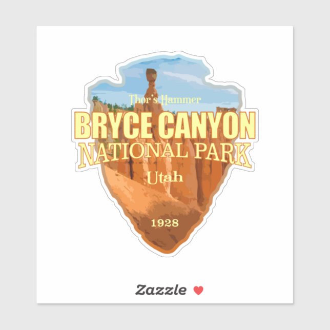 Sticker Bryce Canyon NP (flèche) (Feuille)