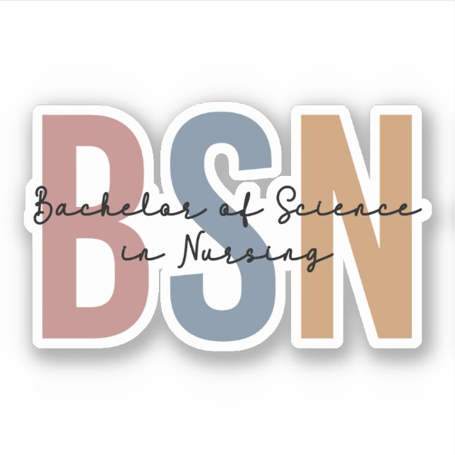 Sticker BSN Bachelor of Science in Nursing Graduation (Devant)