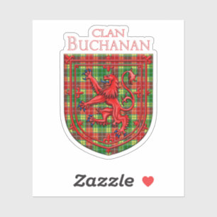 Sticker Buchanan Tartan Scottish Plaid Lion Rampant