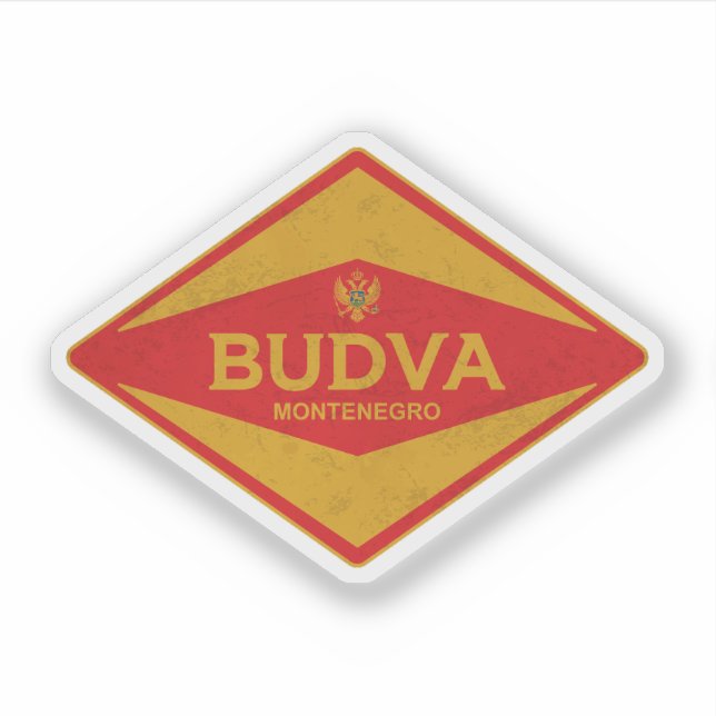 Sticker Budva Monténégro Vintage (Devant)