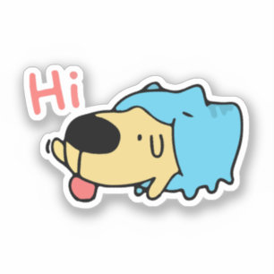 Sticker BugCat Capoo chat et chien, Kawaii Comic Chien de