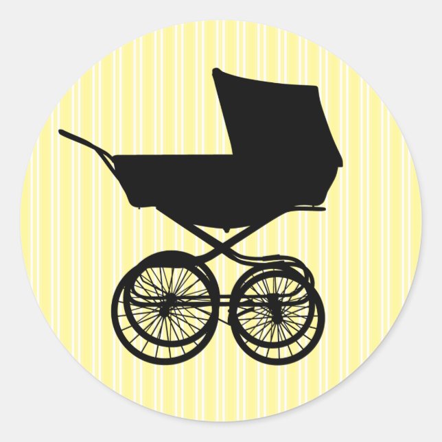 Sticker Buggy pour bébé jaune (Devant)