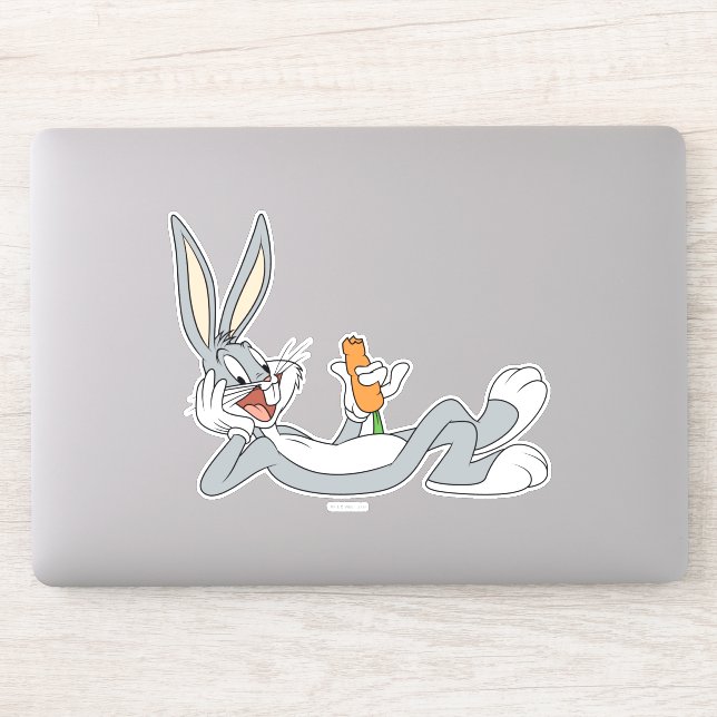 Sticker BUGS BUNNY™ Lying Down Eating Carrot (Ordinateur)