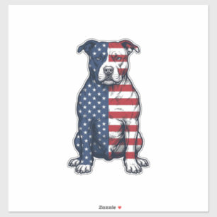 Sticker Bulldog Patriote Gravure Vintage Design Vectoriel