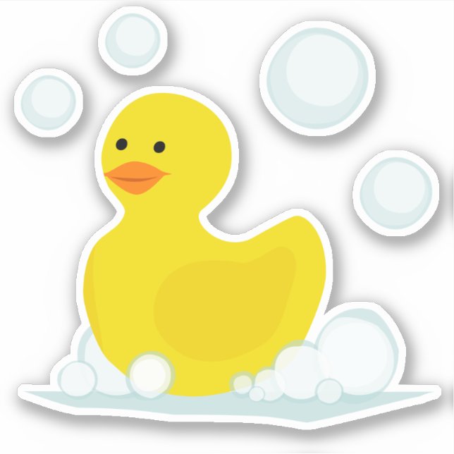 Sticker Bulles de canard en caoutchouc (Devant)