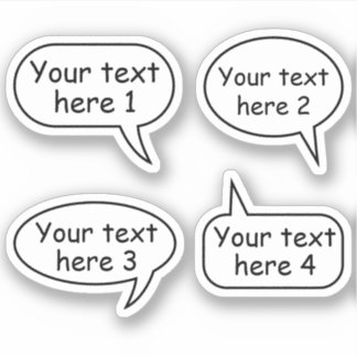 Sticker Bulles de mots vocaux de texte personnalisées