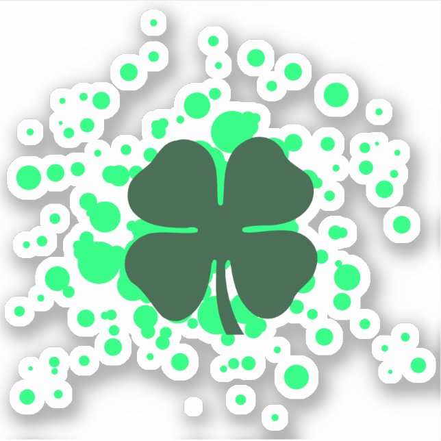 Sticker Bulles shamrocks (Devant)