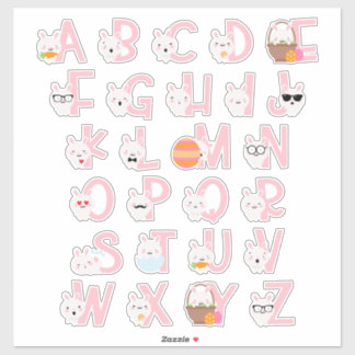 STICKER BUNNIES ALPHABET