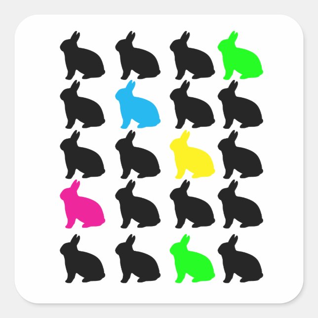 Sticker Bunnies Coloré (Devant)