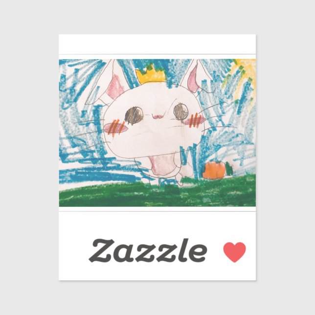 Sticker Bunny Spring - Blanc (Feuille)