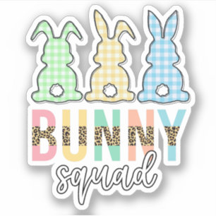 Sticker Bunny Squad   Bonne Pâques, lapin lapin mignon