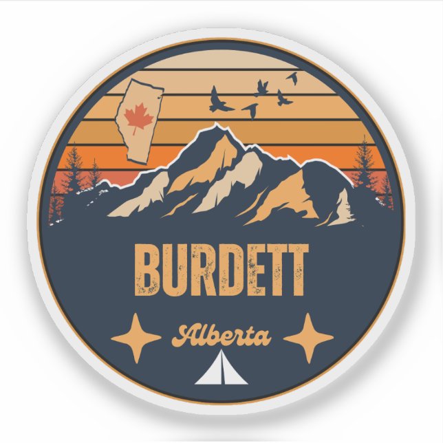 Sticker Burdett, Alberta (Devant)
