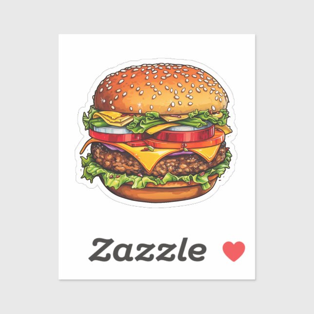 Sticker burger (Feuille)