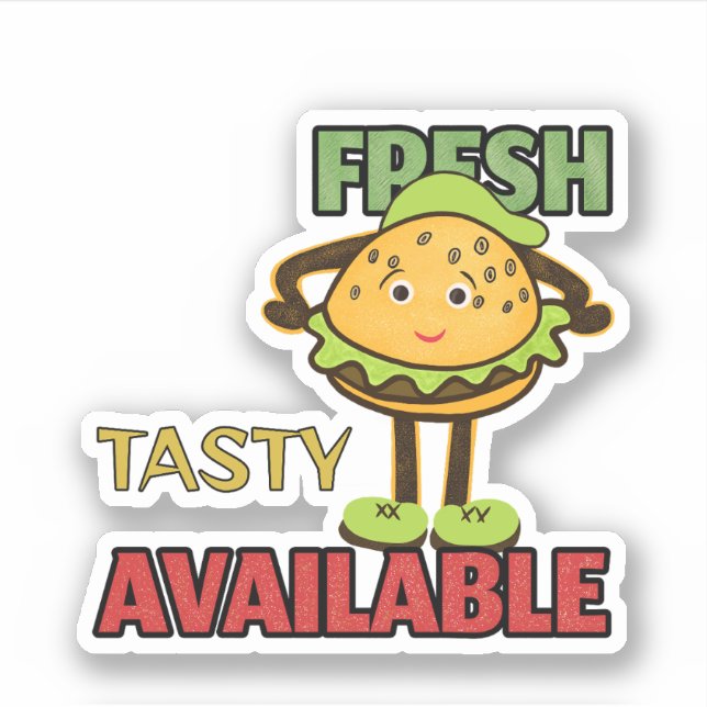 Sticker Burger cool (Devant)