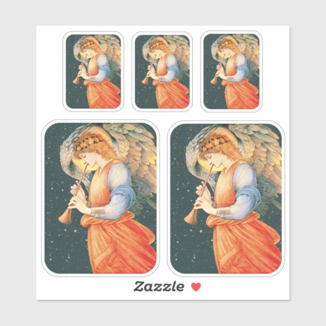 Sticker Burne-Jones Angel jouant flageolet 1878 CC1153 (Feuille)