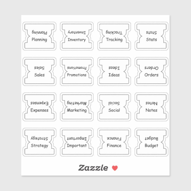 Sticker Business Index Tabs Binder Dividers Functional (Feuille)