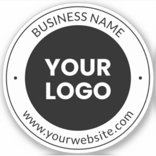 Sticker Business Name & Website ou Slogan, Merci Etc.