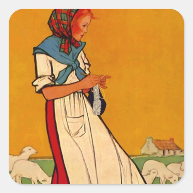 Sticker Busy Lady Needlework Tricot Crocheting (Devant)