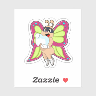 Sticker Butterfly Dentist Teeth