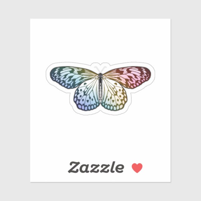 Sticker Butterfly Rainbow (Feuille)