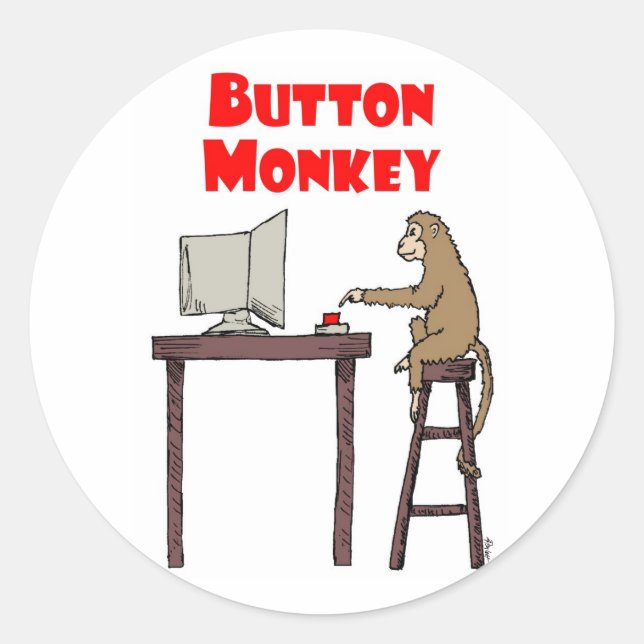 Sticker "Button Monkey" (Devant)