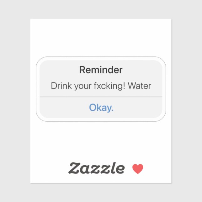 Sticker Buvez Votre Eau, Restez Hydraté (Feuille)
