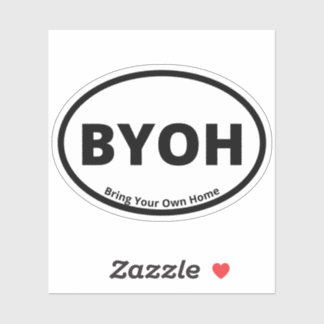 Sticker BYOH - Apportez Votre Propre Maison Ovale Concepti