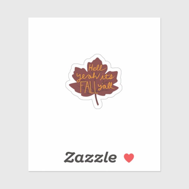 Sticker C’est la Décontractée créative de Fall Y’all (Feuille)